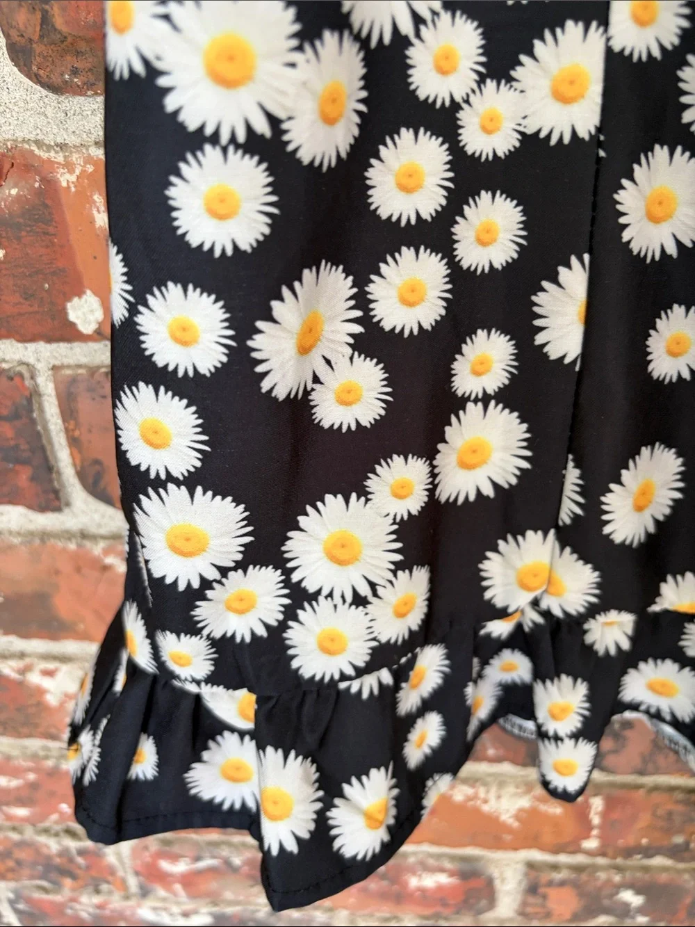 Black Daisy flower dress